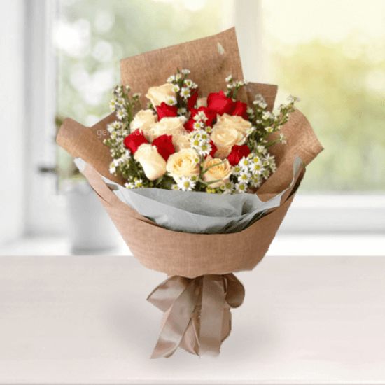 Dozen Mixed Roses Bunch